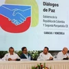 Đại diện Chính phủ Colombia và nhóm Segunda Marquetalia tham gia vòng đàm phán tại Caracas, Venezuela ngày 24/6/2024. (Ảnh: Reuters/TTXVN)