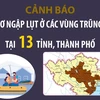 Cảnh báo nguy cơ ngập lụt ở các vùng trũng, thấp tại 13 tỉnh, thành phố