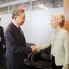 Tổng Bí thư, Chủ tịch nước Tô Lâm gặp Chủ tịch Ủy ban châu Âu Ursula von der Leyen. (Ảnh: TTXVN)