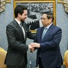 Thủ tướng Phạm Minh Chính gặp Hoàng Thái tử Jordan Al Hussein Bin Abdullah II. (Ảnh: Dương Giang/TTXVN)