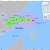 Hướng di chuyển của bão, tối 6/11. (Ảnh: TTXVN phát)