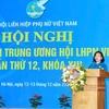 Ủy viên Ban chấp hành Trung ương Đảng, Chủ tịch Hội Liên hiệp phụ nữ Việt Nam Nguyễn Thị Tuyến phát biểu khai mạc Hội nghị.