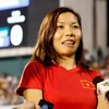 "Nữ hoàng tốc độ" đến sân Thống Nhất cổ vũ U19 Việt Nam