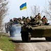 Xe tăng quân đội Ukraine ở Kramatorsk, miền Đông Ukraine, ngày 16/4. (Nguồn: Reuters)