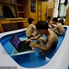 Sinh viên đặt bể bơi ngay giữa phòng ký túc xá để chống nóng