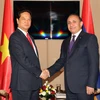Thủ tướng Nguyễn Tấn Dũng gặp Thủ tướng Cộng hòa Armenia, ông Hovik Abrahamyan. (Ảnh: Đức Tám/TTXVN) 