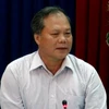 Chủ nhiệm Ủy ban Pháp luật của Quốc hội Phan Trung Lý phát biểu tại buổi làm việc với Tỉnh ủy Cà Mau. (Ảnh: Kim Há/TTXVN) 
