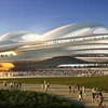 Thiết kế sân vận động của kiến trúc sư Zaha Hadid. (Nguồn: AP)