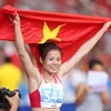 Nguyễn Thị Huyền vẫn tỏ ra quá mạnh ở các nội dung sở trường 400m và 400m rào nữ. (Nguồn: Quốc Khánh/TTXVN)