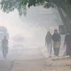 Khói mù do cháy rừng bao phủ Palembang, tỉnh Nam Sumatra, Indonesia. (Nguồn: AFP/TTXVN)