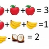 Bài toán hoa quả. (Nguồn: Facebook)