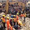 Hiện trường vụ sập nhà. (Nguồn: thenewsnigeria.com.ng)