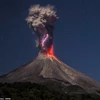 Một đợt phun trào của núi lửa Colima. (Nguồn: Daily Mail)