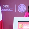 Ngoại trưởng Mexico Claudia Ruiz Massier phát biểu bế mạc kỳ họp thứ 36 Ủy ban Kinh tế Mỹ Latinh và Caribe tại Mexico City ngày 27/5. (Ảnh: Việt Hòa/Vietnam+) 