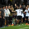 Niềm vui của các cầu thủ đội tuyển Đức. (Nguồn: AFP/TTXVN)