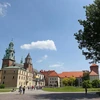 Cảnh quan tiêu biểu nhất của cố đô Krakow chính là tòa lâu đài tráng lệ của các nhà vua được xây dựng vào thế kỷ XIV. (Ảnh: Quang Hải/TTXVN)