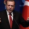 Tổng thống Thổ Nhĩ Kỳ Recep Tayyip Erdogan trong cuộc họp báo tại Istanbul ngày 24/5. (Nguồn: EPA/TTXVN)