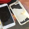 Màn hình của chiếc iPhone bị vỡ nát. (Nguồn: Daily Mail)