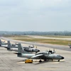 Máy bay AN-32 tại căn cứ không quân Yelahanka ở Bangalore, Ấn Độ ngày 3/10/2013. (Nguồn: AFP/TTXVN)