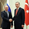 Tổng thống Thổ Nhĩ Kỳ Recep Tayyip Erdogan (phải) và người đồng cấp Nga Vladimir Putin. (Nguồn: sputniknews.com)