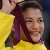 Niềm hy vọng vàng của Brazil Sarah Menezes không thi đấu thành công. (Nguồn: AP)
