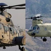 Máy bay trực thăng H225M và CH47-F. (Nguồn: US Army)