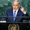 Thủ tướng Israel Benjamin Netanyahu phát biểu trước Đại hội đồng Liên hợp quốc ngày 22/9. (Nguồn: EPA) 