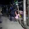 Cảnh sát Philippines làm nhiệm vụ tại khu vực Jolo, tỉnh Sulu. (Nguồn: EPA/TTXVN)