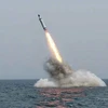 Một vụ phóng thử tên lửa trên biển của Triều Tiên. (Nguồn: KCNA/Yonhap)