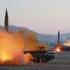 Hình ảnh Triều Tiên phóng tên lửa trước đây. (Nguồn: AP)