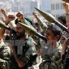 Các chiến binh thuộc phong trào vũ trang Hồi giáo Houthi ở Sanaa, Yemen. (Nguồn: EPA/TTXVN)