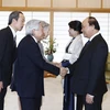Thủ tướng Nguyễn Xuân Phúc và Phu nhân hội kiến Nhà vua Nhật Bản Akihito và Hoàng hậu Michiko. (Ảnh: Thống Nhất/TTXVN)
