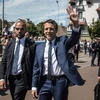 Tổng thống Pháp Emmanuel Macron sau khi bỏ phiếu bầu Hạ viện Pháp tại Le Touquet, ngày 11/6. (Nguồn: AFP/TTXVN)