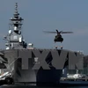 Tàu chở trực thăng Izumo của Nhật Bản. (Nguồn: EPA/TTXVN)