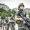 Hải quân Hàn Quốc tham gia một cuộc tập trận tại khu vực đảo Ulleung, phía đông Hàn Quốc ngày 19/8. (Nguồn: EPA/TTXVN)