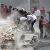 Trận động đất đã làm 20 tòa nhà đổ sập chỉ tính riêng ở thủ đô Mexico City. (Nguồn: AFP/TTXVN)