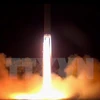 Tên lửa ICBM Hwasong-14 được phóng từ một địa điểm bí mật ở Triều Tiên đêm 28/7. (Nguồn: Yonhap/TTXVN)