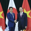 Chủ tịch nước Trần Đại Quang tiếp song phương Thủ tướng Nhật Bản Shinzo Abe. (Ảnh: TTXVN)