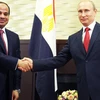 Tổng thống Nga Vladimir Putin (phải) và Tổng thống Ai Cập Abdel-Fattah el-Sissi. (Nguồn: AP)