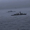Tàu khu trục HMS St Albans theo sát tàu khu trục Đô đốc Gorshkov của Nga. (Nguồn: ROYAL NAVY)