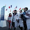 Các vận động viên ở làng Olympic ở Gangneung, tỉnh Gangwon, chuẩn bị cho Olympic Pyeongchang, dự kiến khai mạc ngày 9/2. (Nguồn: Yonhap/TTXVN)