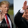 Tổng thống Mỹ Donald Trump (trái) và nhà lãnh đạo Triều Tiên Kim Jong-un. (Nguồn: AFP/TTXVN)