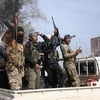 Quân nổi dậy do Thổ Nhĩ Kỳ hậu thuẫn tại Syria tuần tra ở Afrin ngày 18/3. (Nguồn: AFP/TTXVN)