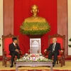 Tổng Bí thư Nguyễn Phú Trọng tiếp Quốc vương Malaysia Abdul Halim Mú adzam Shah, sang thăm chính thức Việt Nam, ngày 6/9/2013. (Ảnh: Nguyễn Khang/TTXVN)