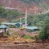 Hoạt động khai thác khoáng sản của một doanh nghiệp trên địa bàn xã Minh Sơn, huyện Bắc Mê. (Ảnh: Hùng Võ/Vietnam+)
