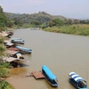 Sông Mekong tại khu vực Tam giác vàng 3 nước Thái lan, Lào, Myanmar. (Ảnh: Hùng Võ/Vietnam+)