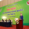 Bà Caitlin Wiesen, Trưởng Đại diện thường trú Chương trình phát triển Liên hợp quốc (UNDP) tại Việt Nam chia sẻ tại hội nghị. (Nguồn ảnh: TTXVN)