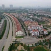Diện mạo hạ tầng, giao thông ở huyện Hoài Đức, thành phố Hà Nội. (Ảnh: CTV/Vietnam+)
