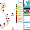 Dự báo chỉ số tia cực tím (UV) cực đại tại các tỉnh, thành phố trên cả nước, trong ngày 4/4. (Nguồn: TCKTTV)