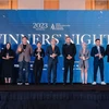 Lễ trao Giải thưởng Kiến trúc châu Á năm 2023, diễn ra tại Marina Bay Sands, Singapore. (Ảnh: Vietnam+ phát)